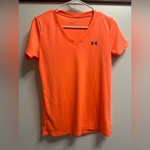 Under Armour Orange Fitted Short Sleeve Tee
